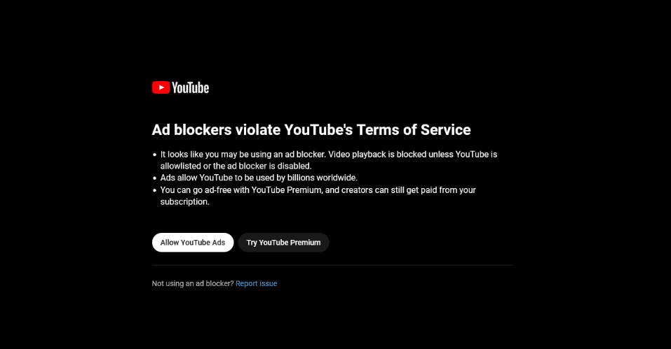 Cover image for YouTube Ad block problems